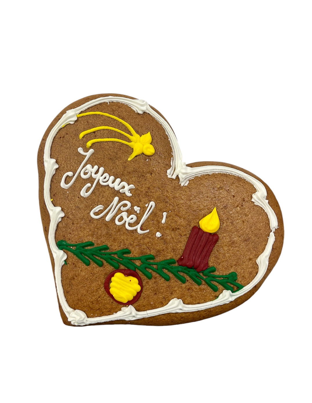 Pain d'épices d'Alsace en forme de coeur pour Noël 