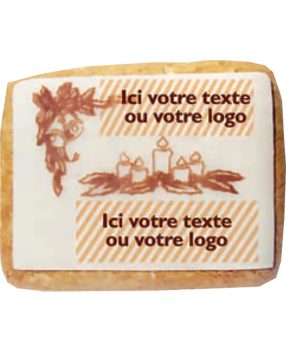 Carte postale en pain d'épices décoré petit modèle