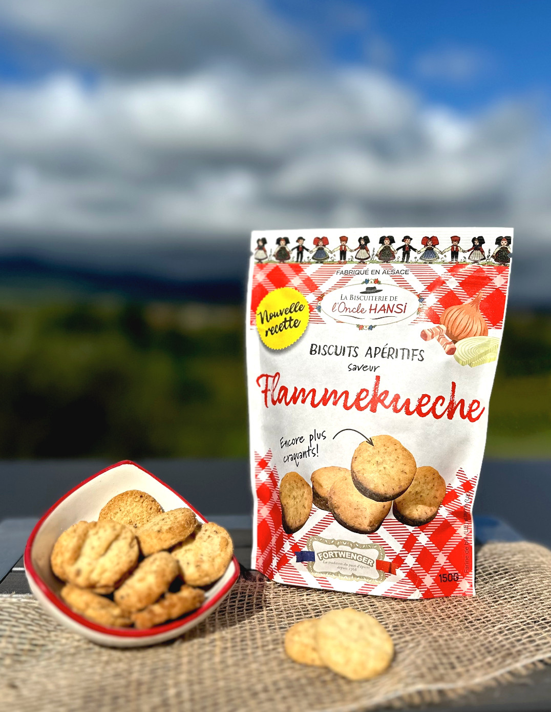 Biscuits apéro saveur Flammekueche 150g