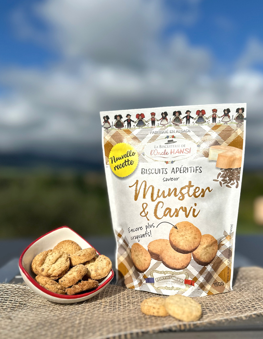 Biscuits apéro - Munster & Carvi 150g