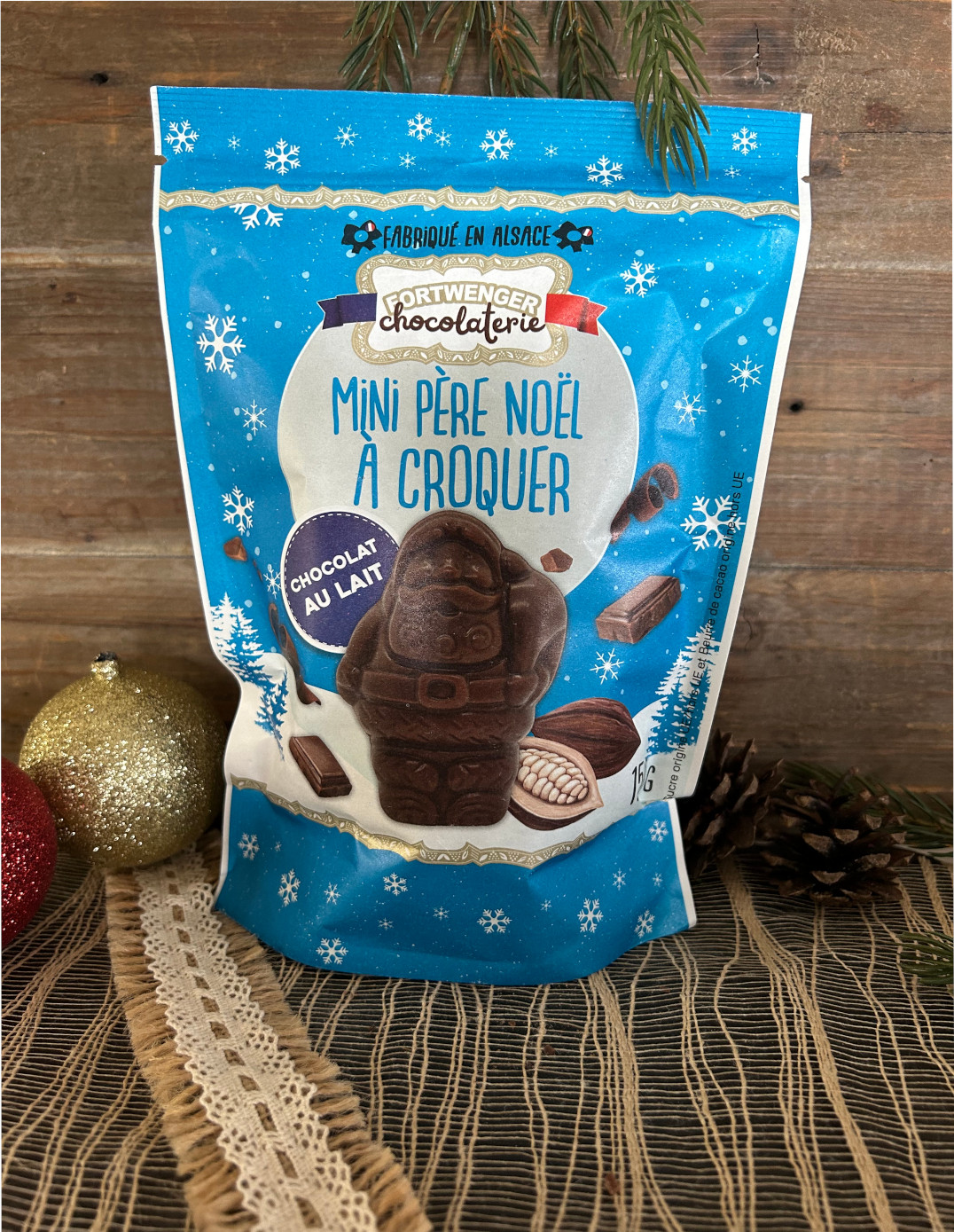 Mini Père Noël à croquer - Chocolat au lait 150g