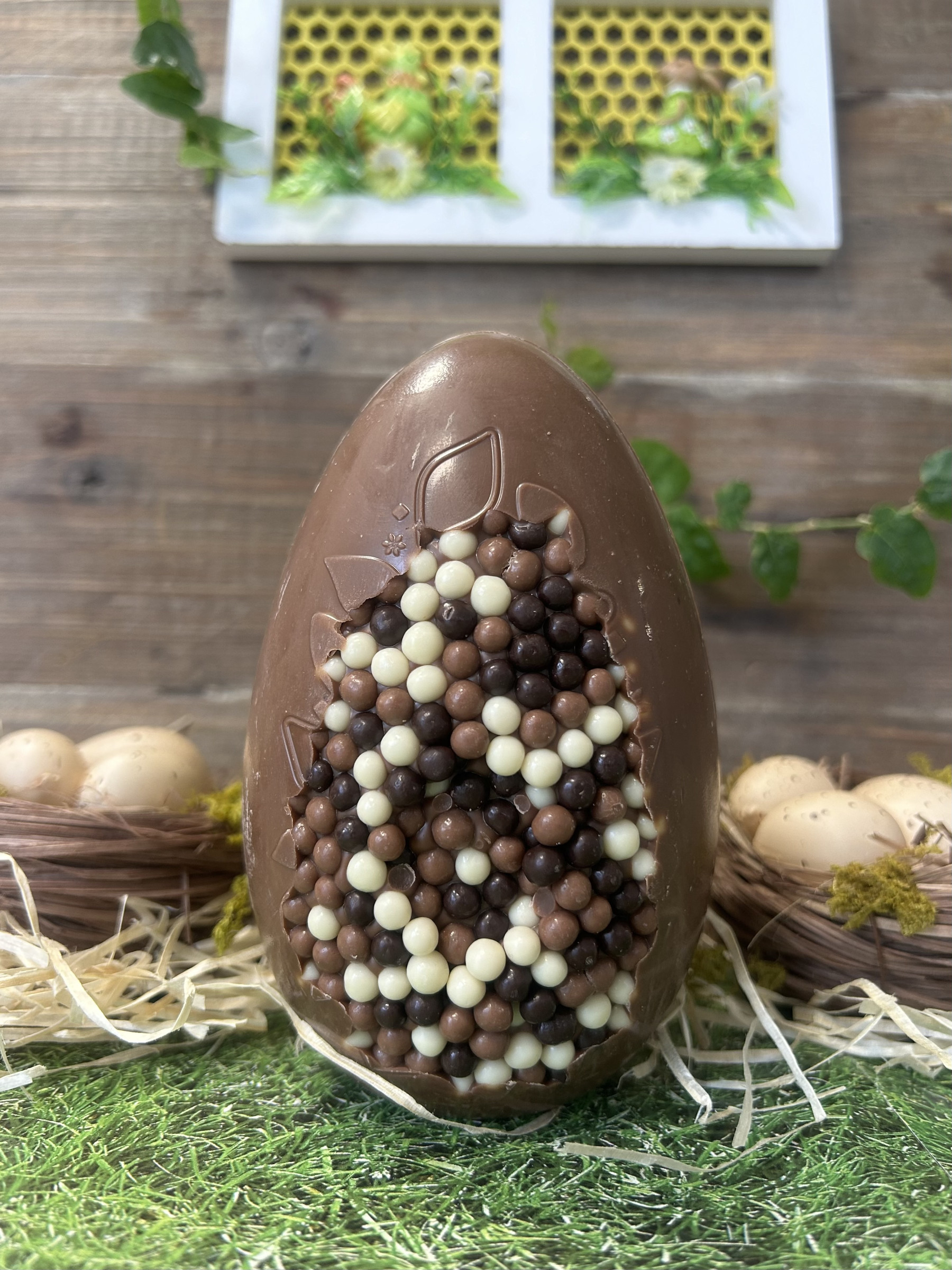 Œuf création perles - Chocolat lait 150g