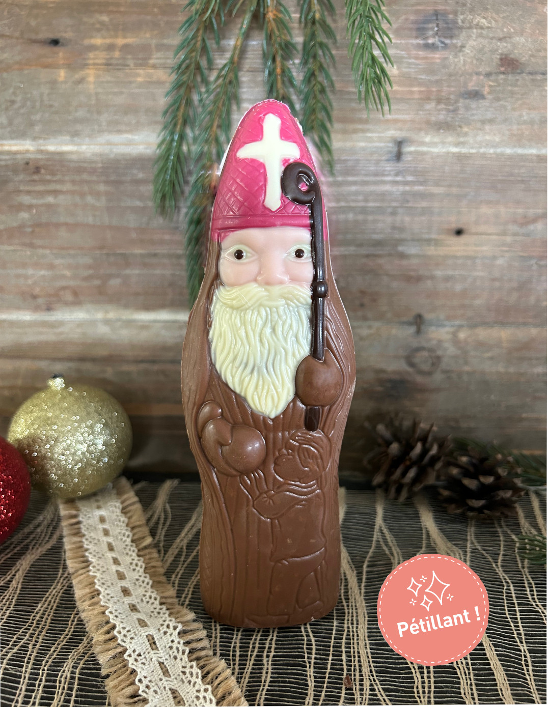 Saint Nicolas - Chocolat au lait pétillant 100g