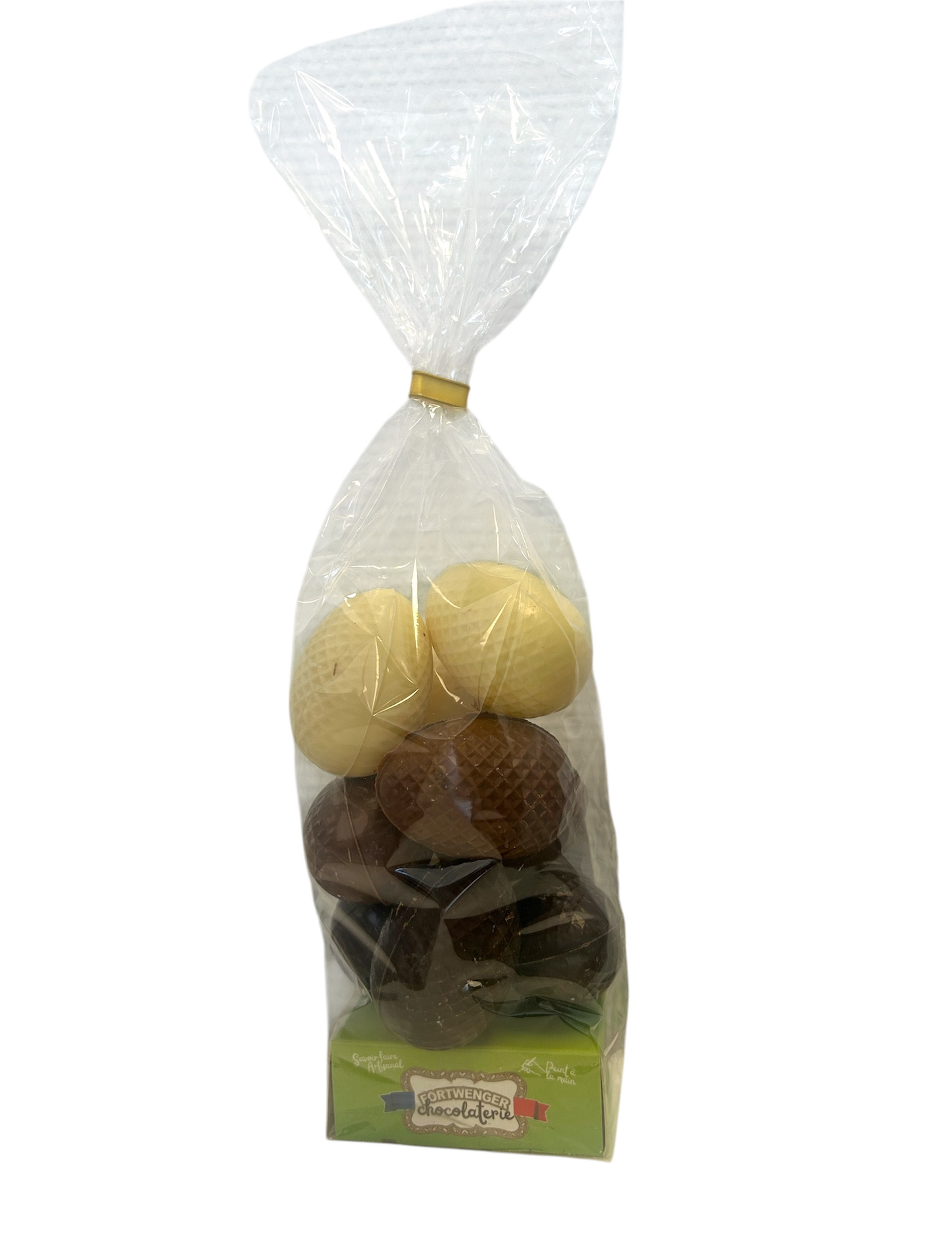Œufs de Pâques assortiment - Chocolat lait, blanc et noir 200g