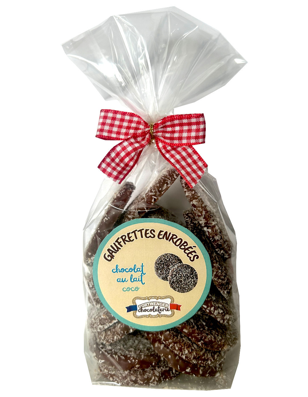 Gaufrettes enrobées - Chocolat lait coco 150g