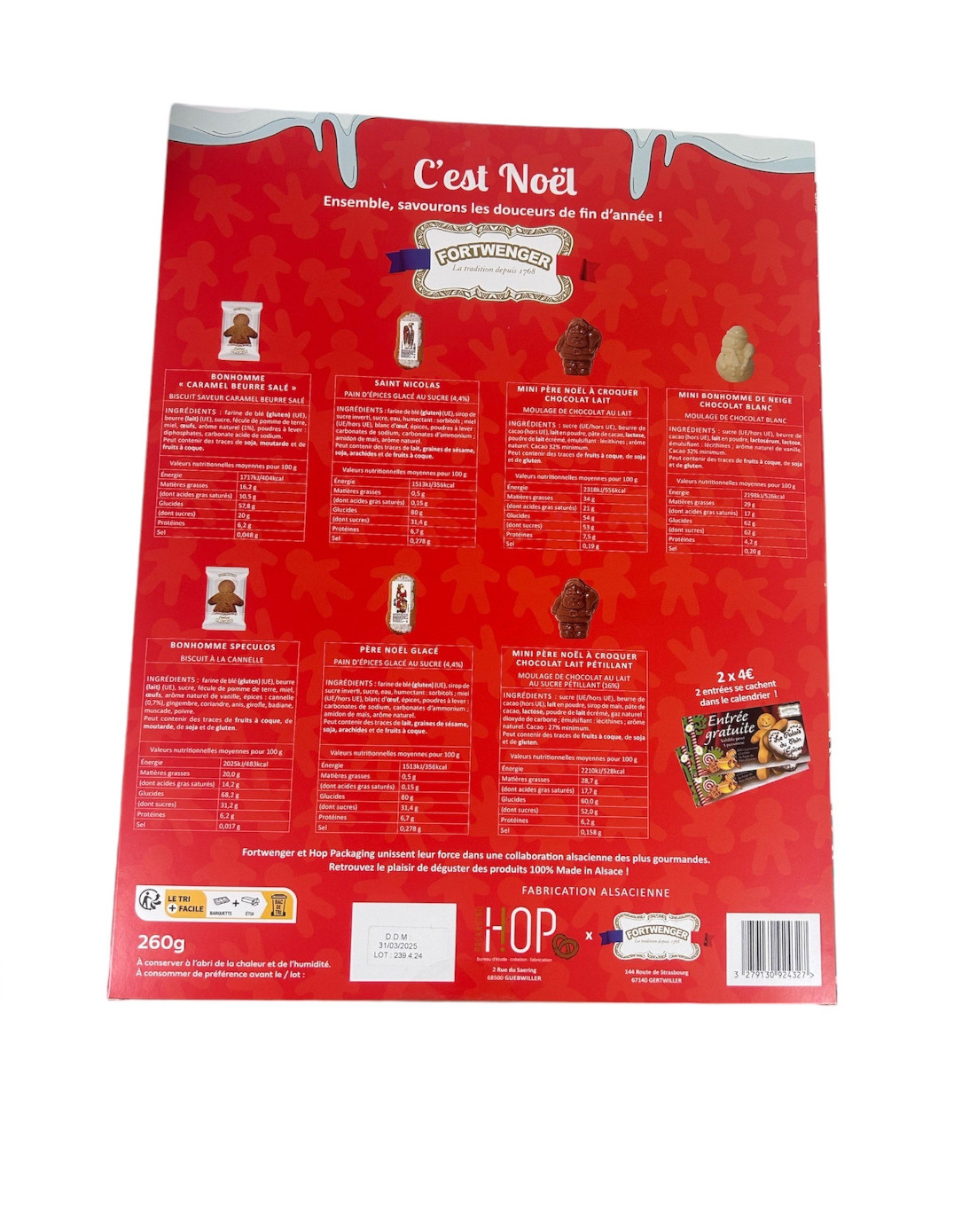Calendrier de l'Avent édition Fortwenger 260g