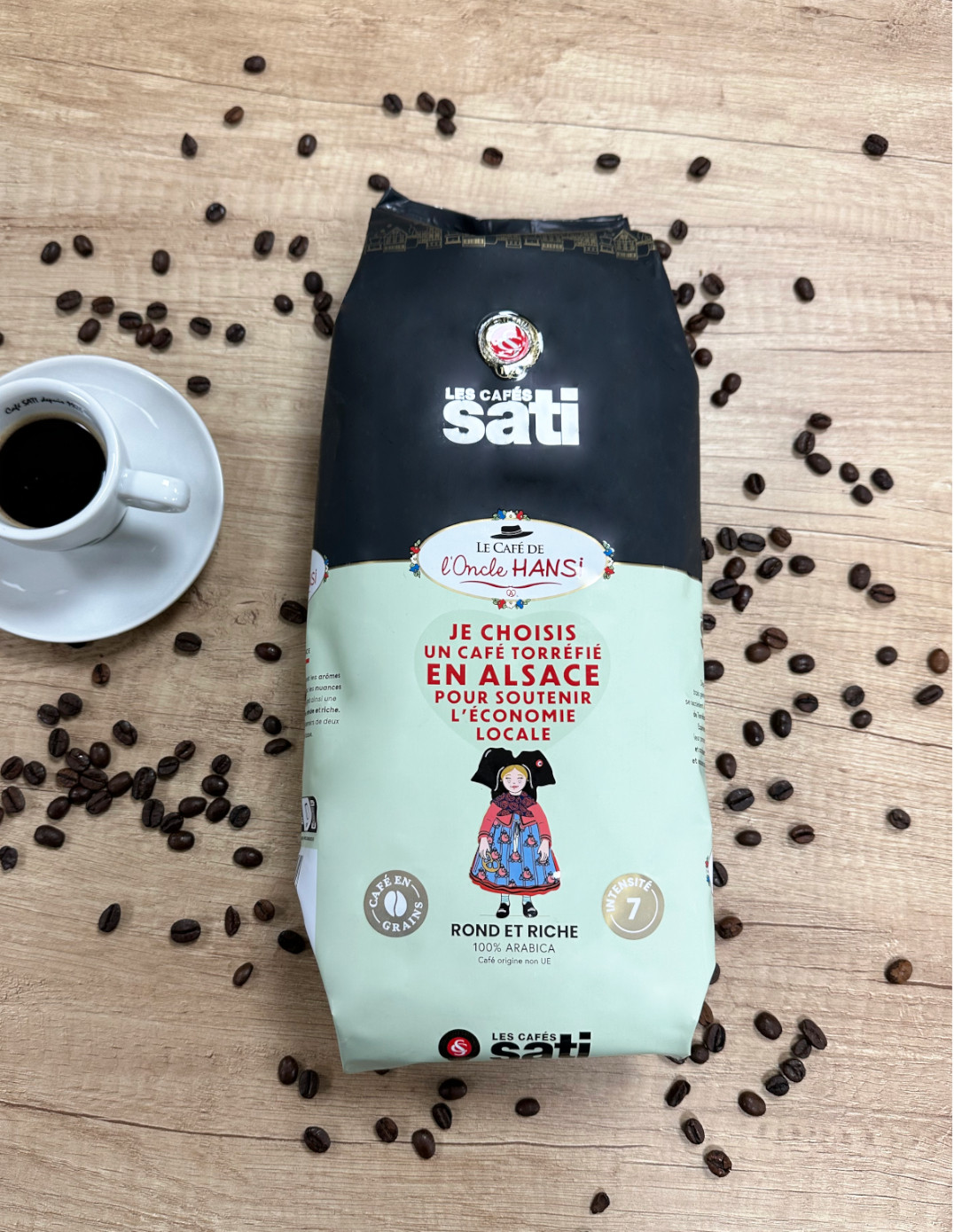 SATI HANSI Rond et Riche en grains (vert) 1kg