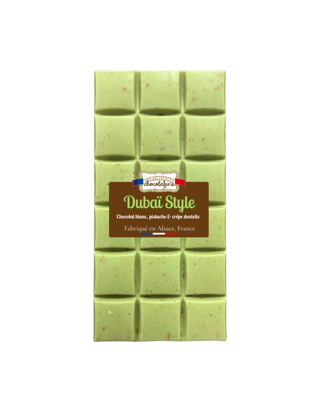 Tablette chocolat blanc & pistache DUBAI STYLE 100g