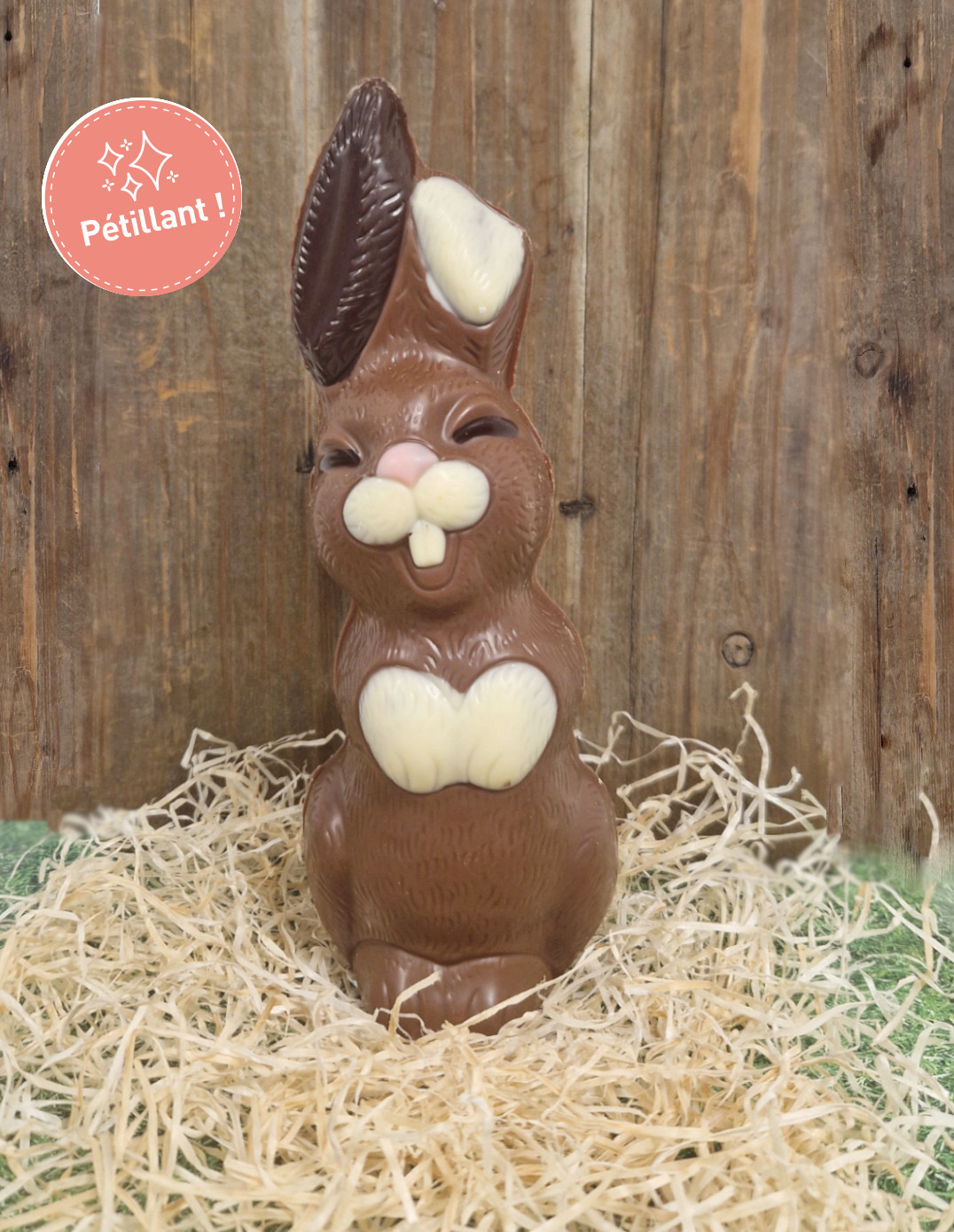 Lapin souriant - Chocolat lait Pétillant 250g