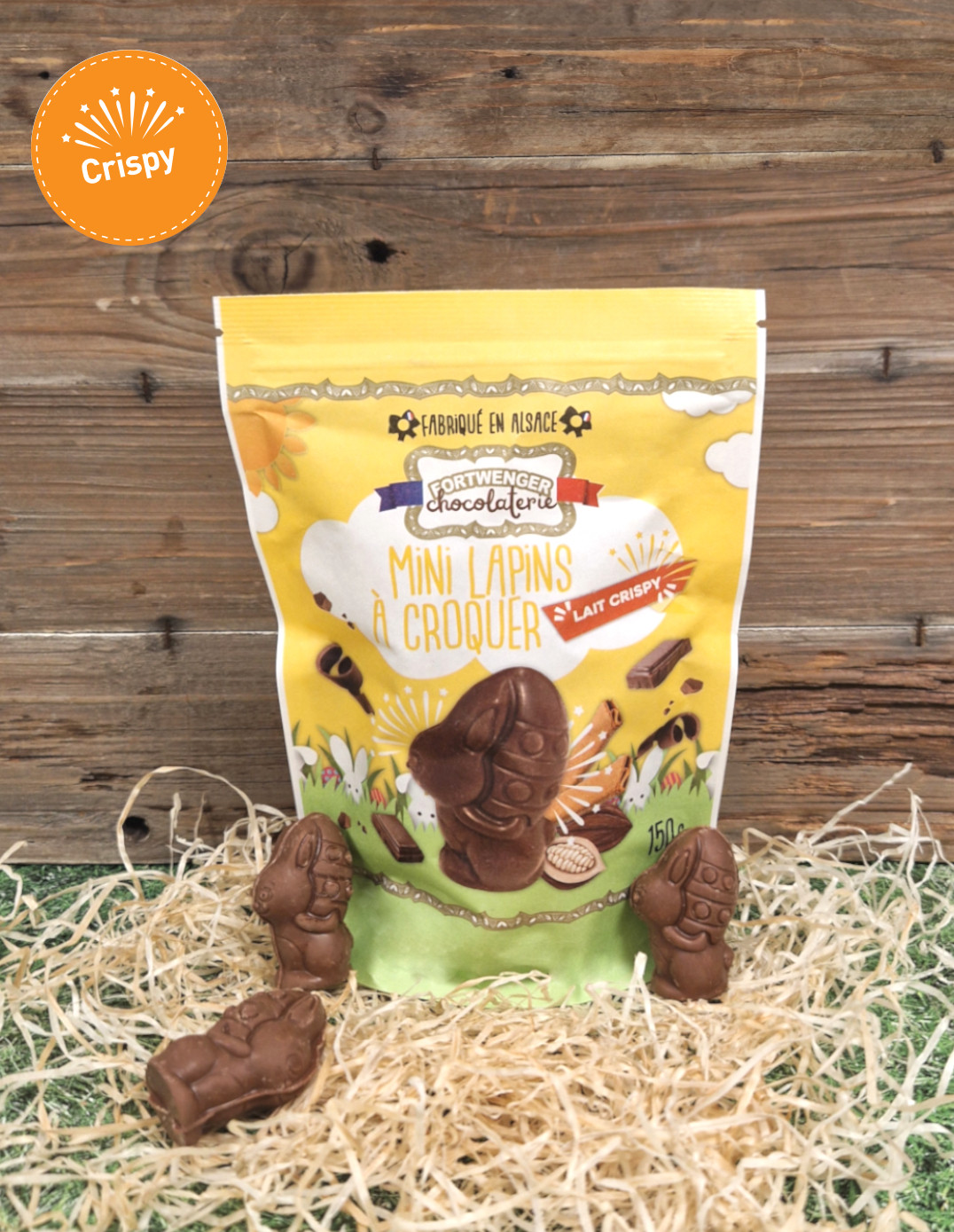 Mini lapin doypack - Chocolat lait crispy 150g
