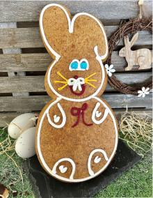 Lapin rieur en pain d'épices - 30 cm