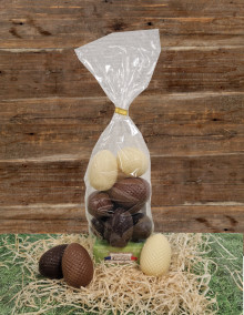 Œufs de Pâques assortiment - Chocolat lait, blanc et noir 200g