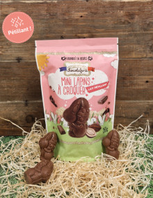 Mini lapin doypack - Chocolat lait pétillant 150g