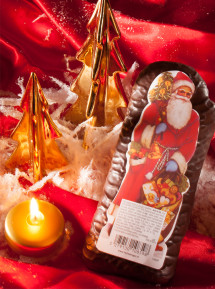 Père Noël en pain d'épices enrobé de chocolat 85g