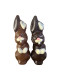 Duo Lapins souriants - Chocolat lait et noir 200g