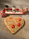 Pain d'épices d'Alsace forme coeur décor "Fête des Grands-mères" 300g