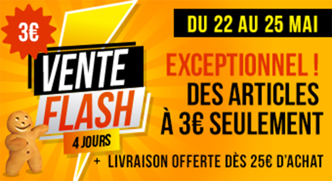 Ventes flash du 22 au 25 mai 2025