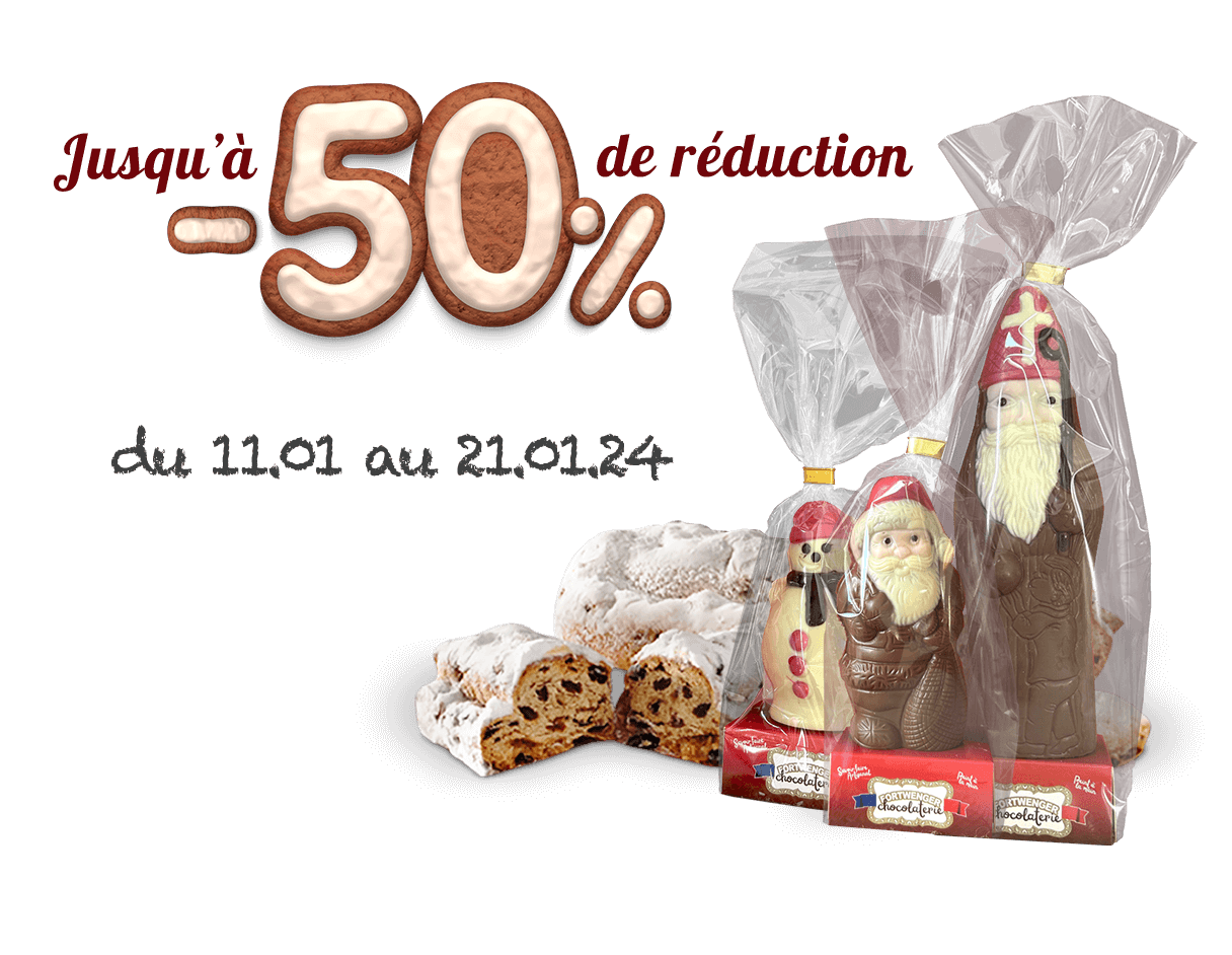 Père Noël en pain d'épices glacé au sucre 75g - Fortwenger Alsace